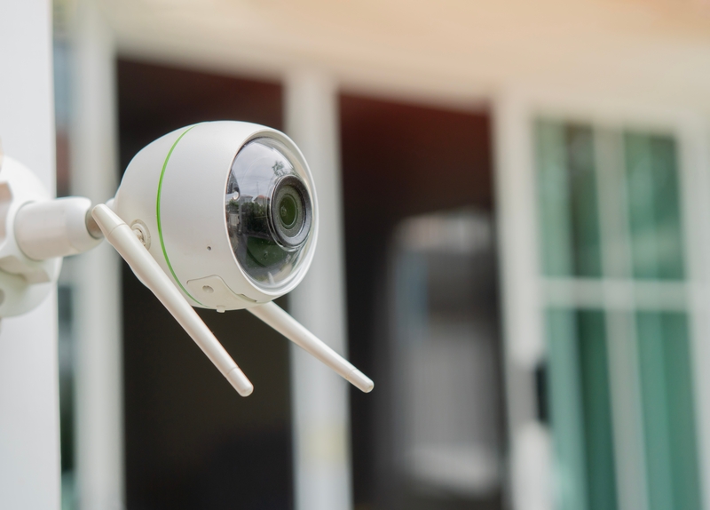 Close,Up,Object,Shot,Of,A,Modern,Wi-fi,Surveillance,Camera